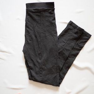 Grey Ponte Leggings with Black‎ Waistband